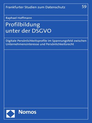 cover image of Profilbildung unter der DSGVO